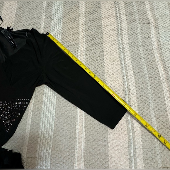 Metaphor Dresses | Methaphor Black Faux Wrap - Picture 11 of 11